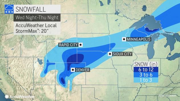 Snow forecast Wednesday night-Thursday night by AccuWeather